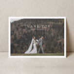 Tarjeta De Agradecimiento Boda simple y elegante<br><div class="desc">Paisaje simple boda moderno tarjeta de agradecimiento con nota.</div>