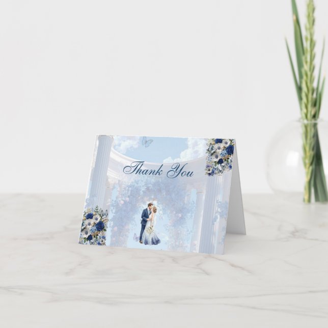 Tarjeta de agradecimiento | Boda Something Blue (Anverso)