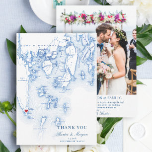 Tarjeta De Agradecimiento Boda Southport Boothbay Maine