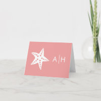 Boda Starfish Gracias Cartas, Rosa