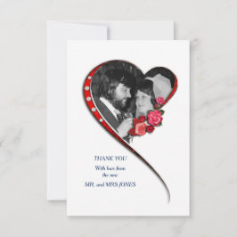 Tarjeta De Agradecimiento Boda Swirling Heart