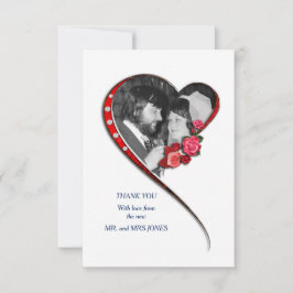 Tarjeta De Agradecimiento Boda Swirling Heart
