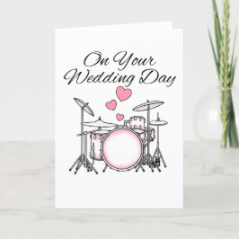 Tarjeta De Agradecimiento Boda tamborilero  carta músico de tambor