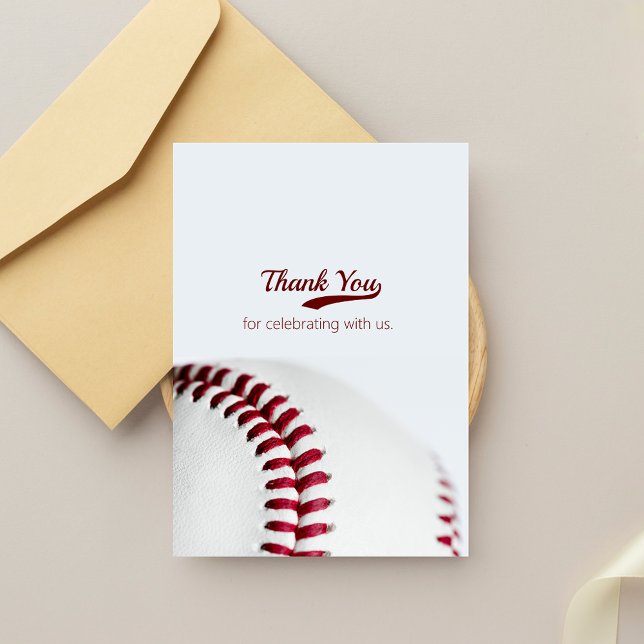 Tarjeta De Agradecimiento Boda temático del béisbol (Subido por el creador)