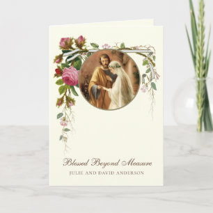 Tarjeta De Agradecimiento Boda Tradicional Católica de la Sagrada Familia