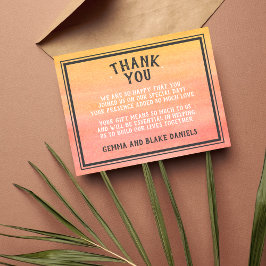 Tarjeta De Agradecimiento Boda tropical de destino de Sunshine Beach