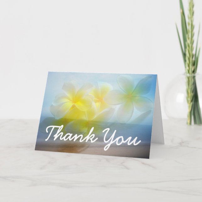 Tarjeta De Agradecimiento Boda Tropical Paraíso (Anverso)