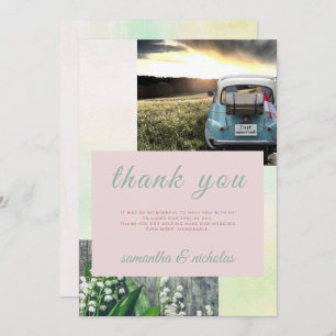 Tarjeta De Agradecimiento Boda único de fotografía fotográfica de vagón vint