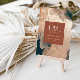 Tarjeta De Agradecimiento Boda verde azulado de terracota bohemia moderna