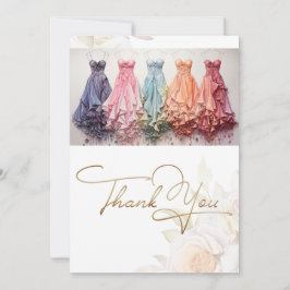 Tarjeta De Agradecimiento Boda Vestidos estilo moda