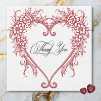 Boda Vintage Elegante Chinoiserie Floral Corazón