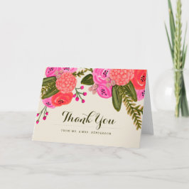 Tarjeta De Agradecimiento Boda Vintage Garden Gracias