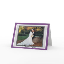 Boda Violet Gray Photo Gracias Cartas