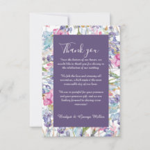 boda violeta de flores silvestres de color pastel