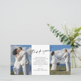 Tarjeta De Agradecimiento Boda Vow Renewal Foto Gracias