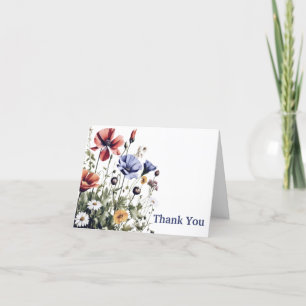 Tarjeta De Agradecimiento Boda Wildflowers