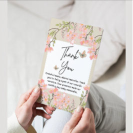 Tarjeta De Agradecimiento Boda Wildflowers