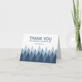 Tarjeta De Agradecimiento Boda Woodland de la Cordillera Azul