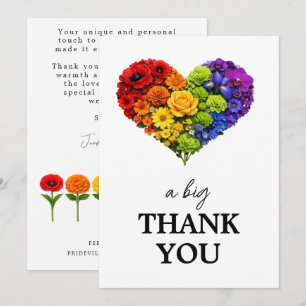 Tarjeta De Agradecimiento 🌈 Bodas agradecidas Florecen Juntos