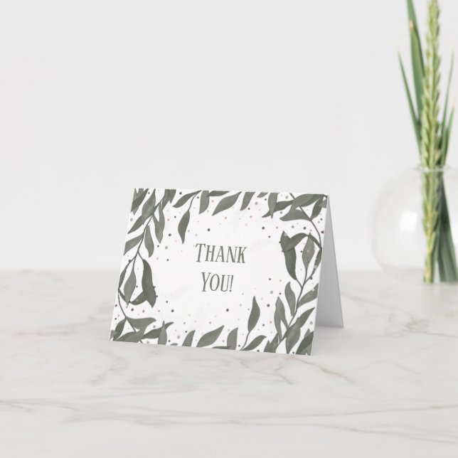 Tarjeta De Agradecimiento Bodas Dejan Inspiración Moderno Simple (Anverso)