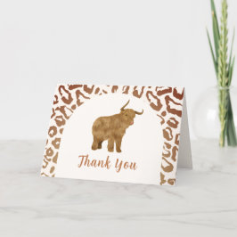Tarjeta De Agradecimiento Boho Arch Holy Cow Western Baby Shower