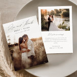 Tarjeta De Agradecimiento Boho Boda manuscrito de guiones 2-Foto<br><div class="desc">Exprese su gratitud con nuestra tarjeta de agradecimiento de Boho manuscrito Boda 2-Photo. Con una hermosa foto de dos parejas con temática boho y una elegante caligrafía escrita a mano,  estas tarjetas de agradecimiento de los bodas fotográficos son perfectas para cualquier tema boda.</div>