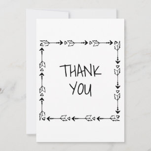 Tarjeta De Agradecimiento Boho Casual