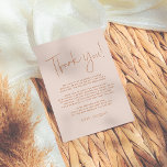 Tarjeta De Agradecimiento Boho Colores Brunch & Bubbly Bridal Shower<br><div class="desc">Una tarjeta de agradecimiento simple y moderna que combina con nuestra colección de ducha de novias Boho Colours Brunch & Bubbly. Este diseño presenta "Gracias" en letras a mano con el nombre de la futura novia en moda con mayúsculas de cara abierta. Hay un personalizado y sincero mensaje de agradecimiento...</div>