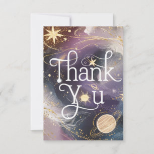 Tarjeta De Agradecimiento Boho Cosmic Celestial
