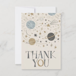 Tarjeta De Agradecimiento Boho Cosmic Celestial encantado