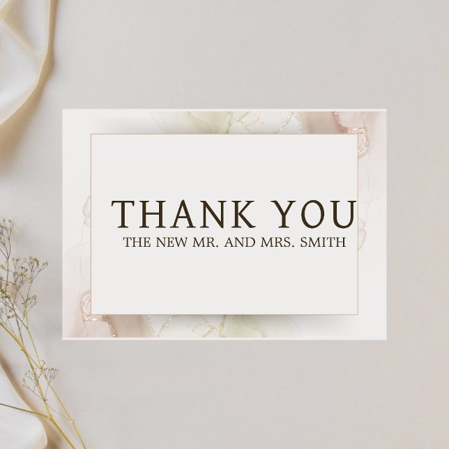 Tarjeta De Agradecimiento Boho Elegant Wedding (Modern Boho Elegant Wedding Thank you Card)