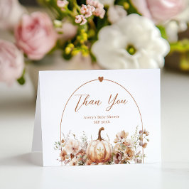 Tarjeta De Agradecimiento Boho Fall in love Wildflower Baby Shower