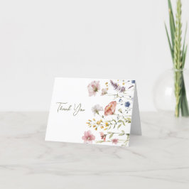 Tarjeta De Agradecimiento Boho Flor Silvestre