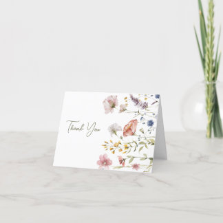 Tarjeta De Agradecimiento Boho Flor Silvestre