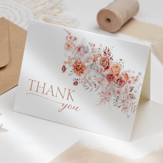 Tarjeta De Agradecimiento Boho Floral Baby Brunch (Subido por el creador)