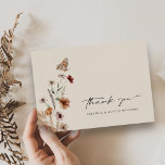 Tarjeta De Agradecimiento Boho Floral Boda<br><div class="desc">Boho Floral Boda Gracias,  Tarjeta. Esta elegante tarjeta de agradecimiento nupcial cuenta con hermosas acuarelas pintadas a mano y flores silvestres dispuestas como un encantador ramo perfecto para bodas de primavera,  verano o otoño. Buscar elementos coincidentes en la colección de Bodas Boho Wildflower.</div>