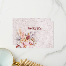 Tarjeta de agradecimiento Boho Floral de 3,5" x 5"