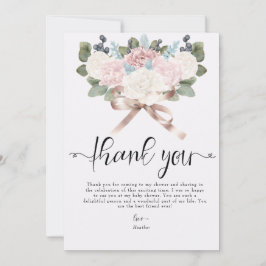 Tarjeta De Agradecimiento Boho Flowers Winter Gracias