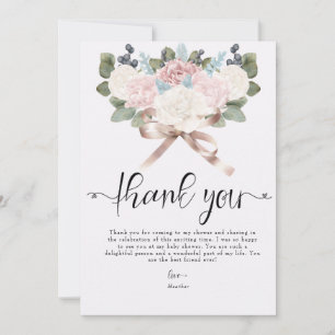 Tarjeta De Agradecimiento Boho Flowers Winter Gracias