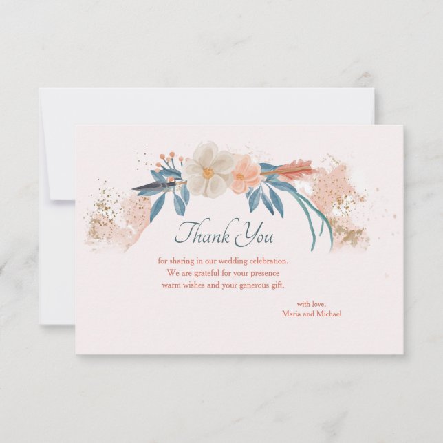 Tarjeta de agradecimiento Boho Frame (Anverso)