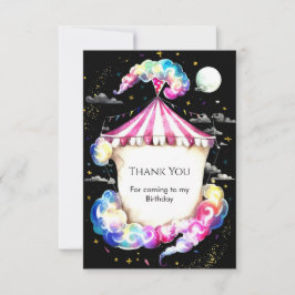Tarjeta De Agradecimiento Boho Fun Circus Cumpleaños