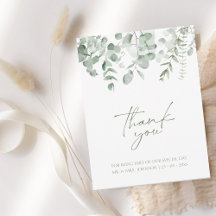 Boho Greenery Foliage Eucalyptus Boda Gracias