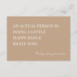 Tarjeta De Agradecimiento Boho Haciendo Una Pequeña Danza Feliz Pequeña Empr