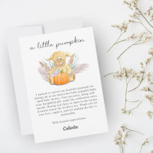 Boho Little Lamb Pumpkin Watercolor Baby Shower