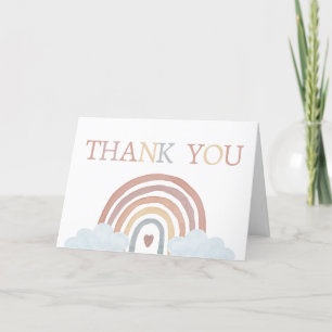 Tarjeta De Agradecimiento Boho Little Ray of Sunshine Baby Shower