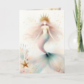 Tarjeta De Agradecimiento Boho Mermaid Princess Card