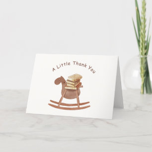 Tarjeta De Agradecimiento Boho Mínimo Nuevo Capítulo Libro de historias Baby