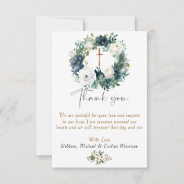 Tarjeta De Agradecimiento Boho Moda Chicas florales Bautismo