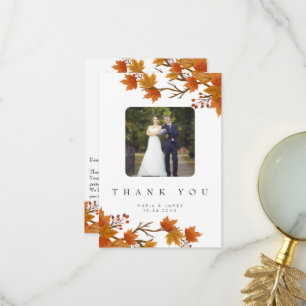 Tarjeta De Agradecimiento Boho Moda Fall Wedding