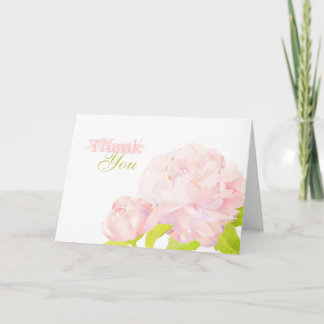 Tarjeta De Agradecimiento Boho Moda Watercolor Peony Boda Gracias